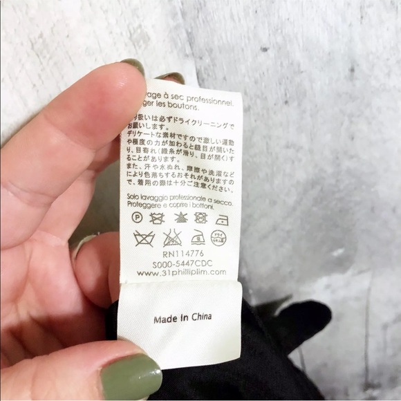 3.1 Phillip Lim | 0 | black silk tapered pants - Picture 7 of 7